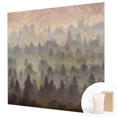 Nowoczesna fototapeta do salonu Leśna mgła