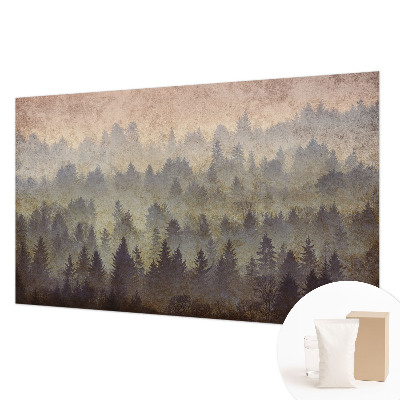 Nowoczesna fototapeta do salonu Leśna mgła