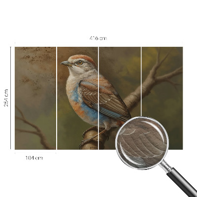 Tapeta fotograficzna fizelinowa z motywem ptasiego portretu