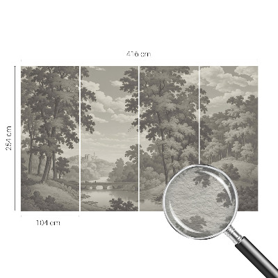 Tapeta fotograficzna z motywem zamku i mostu