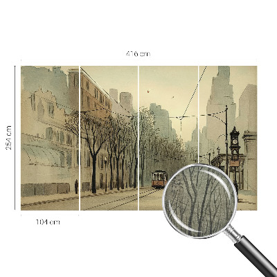 Tapeta fotograficzna fizelinowa z motywem miejskiej symetrii