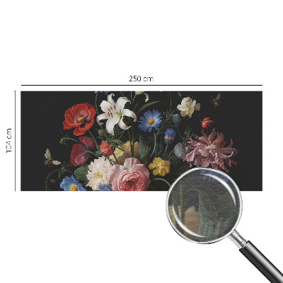 Fototapeta fizelinowa do sypialni Kwiaty z owadami