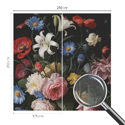 Fototapeta fizelinowa do sypialni Kwiaty z owadami