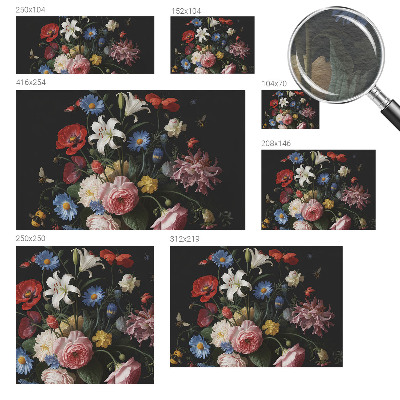 Fototapeta fizelinowa do sypialni Kwiaty z owadami