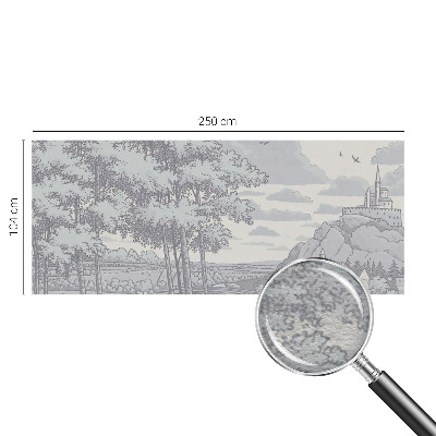 Fototapeta fizelinowa z nadrukiem z motywem baśniowego krajobrazu