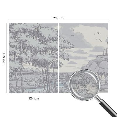 Fototapeta fizelinowa z nadrukiem Baśniowy krajobraz