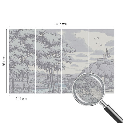 Fototapeta fizelinowa z nadrukiem Baśniowy krajobraz