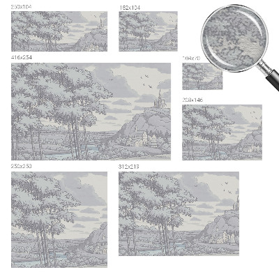 Fototapeta fizelinowa z nadrukiem Baśniowy krajobraz