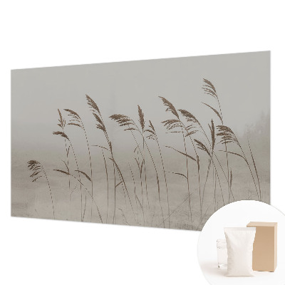 Dekoracyjna fototapeta na ścianę Trawy wśród mgły