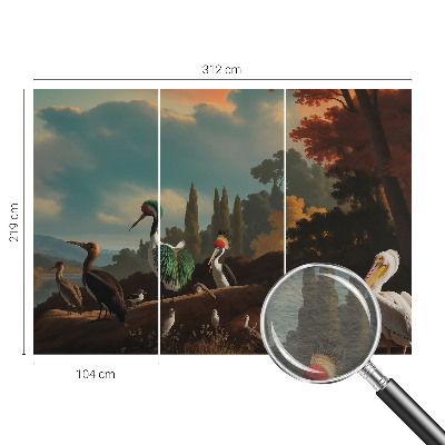 Tapeta fotograficzna fizelinowa z motywem malowniczych ptaków