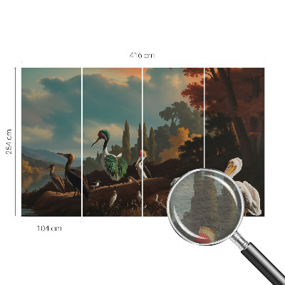 Tapeta fotograficzna fizelinowa z motywem malowniczych ptaków
