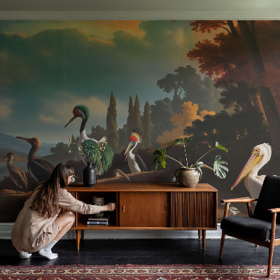 Tapeta fotograficzna fizelinowa Ptaki malownicze