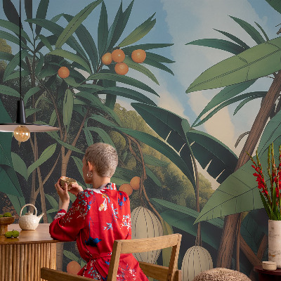 Fototapeta fizelinowa z nadrukiem Tropikalna dżungla