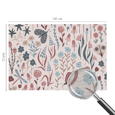 Tapeta fotograficzna Kwiaty owady