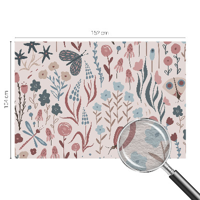 Tapeta fotograficzna Kwiaty owady