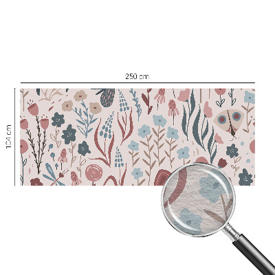 Tapeta fotograficzna Kwiaty owady