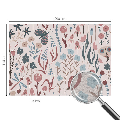 Tapeta fotograficzna Kwiaty owady