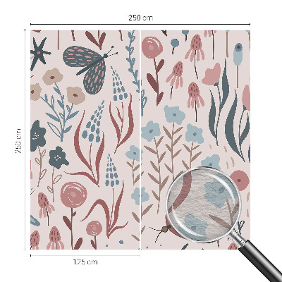 Tapeta fotograficzna Kwiaty owady