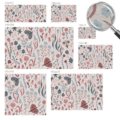 Tapeta fotograficzna Kwiaty owady