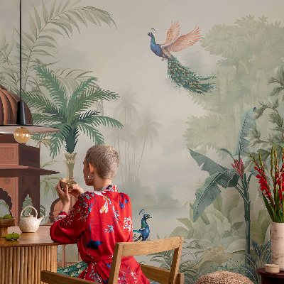 Fototapeta fizelinowa do sypialni Pawie ogrody