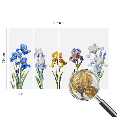 Tapeta fotograficzna z motywem irysów