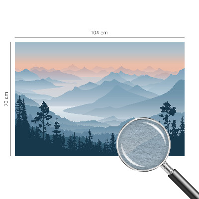 Nowoczesna fototapeta do salonu z motywem górskiej panoramy