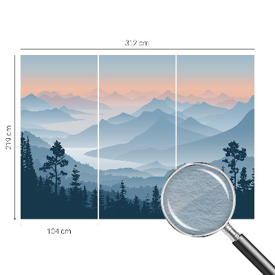 Nowoczesna fototapeta do salonu z motywem górskiej panoramy