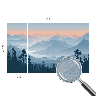 Nowoczesna fototapeta do salonu z motywem górskiej panoramy