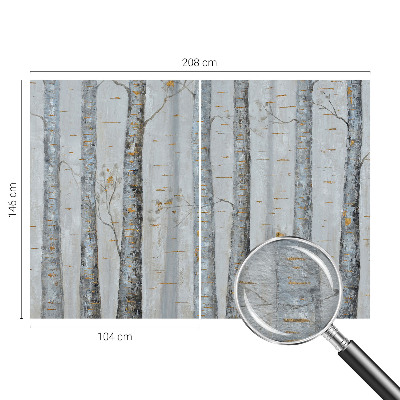 Tapeta fotograficzna fizelinowa Brzozowe drzewa