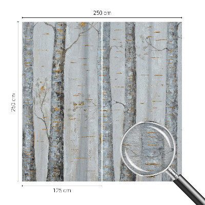 Tapeta fotograficzna fizelinowa Brzozowe drzewa