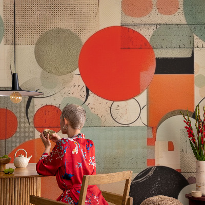 Nowoczesna fototapeta do salonu Kolorowa abstrakcja