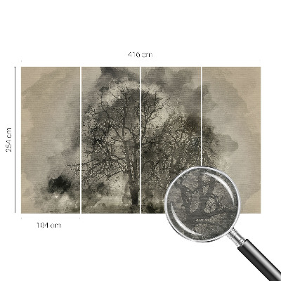 Tapeta fotograficzna fizelinowa z motywem tajemniczych drzew