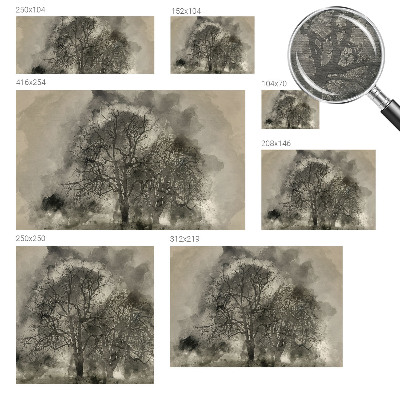 Tapeta fotograficzna fizelinowa z motywem tajemniczych drzew