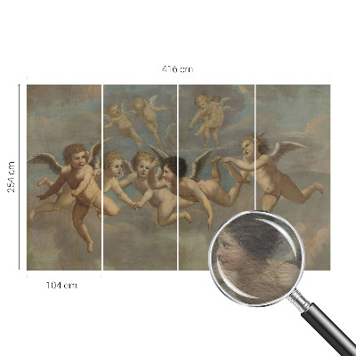 Nowoczesna fototapeta do salonu z motywem anielskich postaci