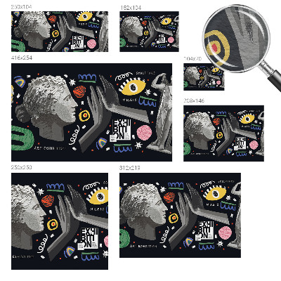 Dekoracyjna fototapeta na ścianę Kolorowa wystawa