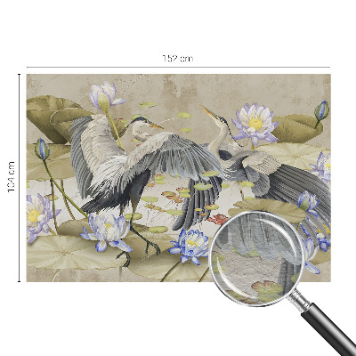 Tapeta fotograficzna Ptaki i lilie