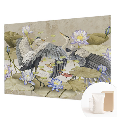 Tapeta fotograficzna Ptaki i lilie