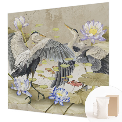 Tapeta fotograficzna Ptaki i lilie