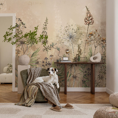 Nowoczesna fototapeta do salonu Rustykalne kwiaty