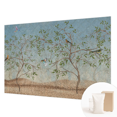 Fototapeta fizelinowa z nadrukiem Ptaki na drzewach