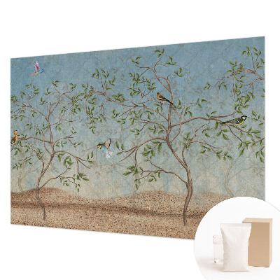 Fototapeta fizelinowa z nadrukiem Ptaki na drzewach