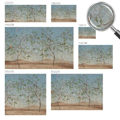 Fototapeta fizelinowa z nadrukiem Ptaki na drzewach