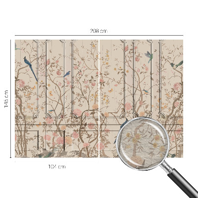 Tapeta fotograficzna Ptaki i kwiaty