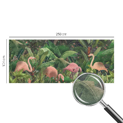 Dekoracyjna fototapeta na ścianę z motywem różowych flamingów