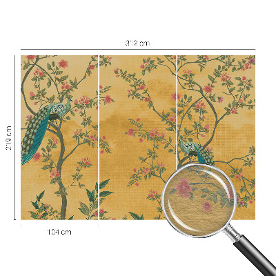 Dekoracyjna fototapeta na ścianę Pawie drzewa