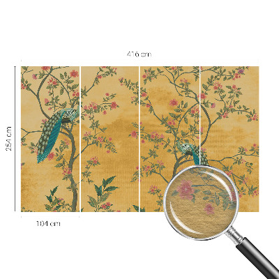 Dekoracyjna fototapeta na ścianę Pawie drzewa