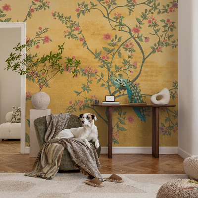 Dekoracyjna fototapeta na ścianę Pawie drzewa