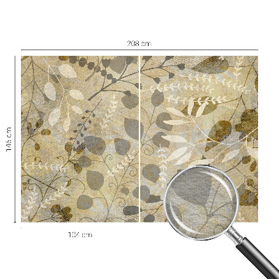 Fototapeta fizelinowa z nadrukiem Liście gałązki