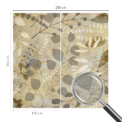 Fototapeta fizelinowa z nadrukiem Liście gałązki