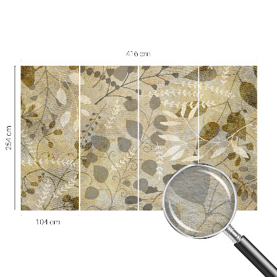 Fototapeta fizelinowa z nadrukiem Liście gałązki